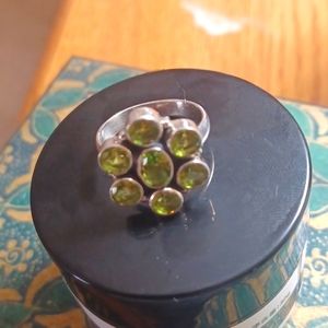 Peridot and sterling silver Ring